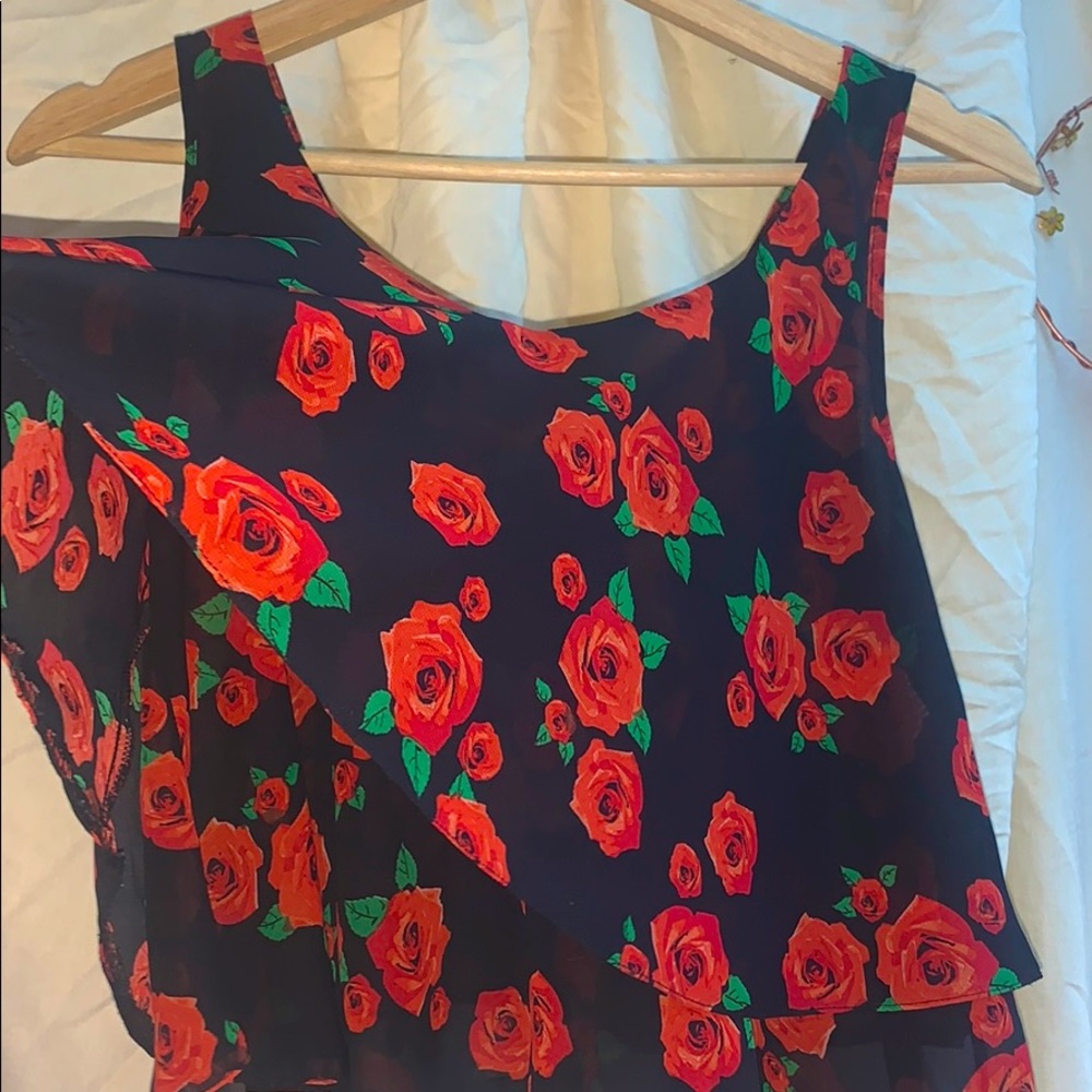 *ATMOSPHERE*~ ‘ROSES ARE RED’ TIERED SHEER CAMI - Picture 4 of 10